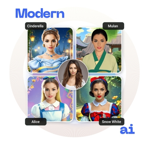 Portrait photo transformed into different cartoon styles.jpg